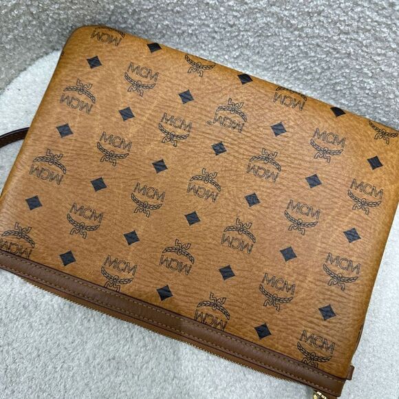 MCM Monogram Pouch Brown Color - Picture 7 of 7